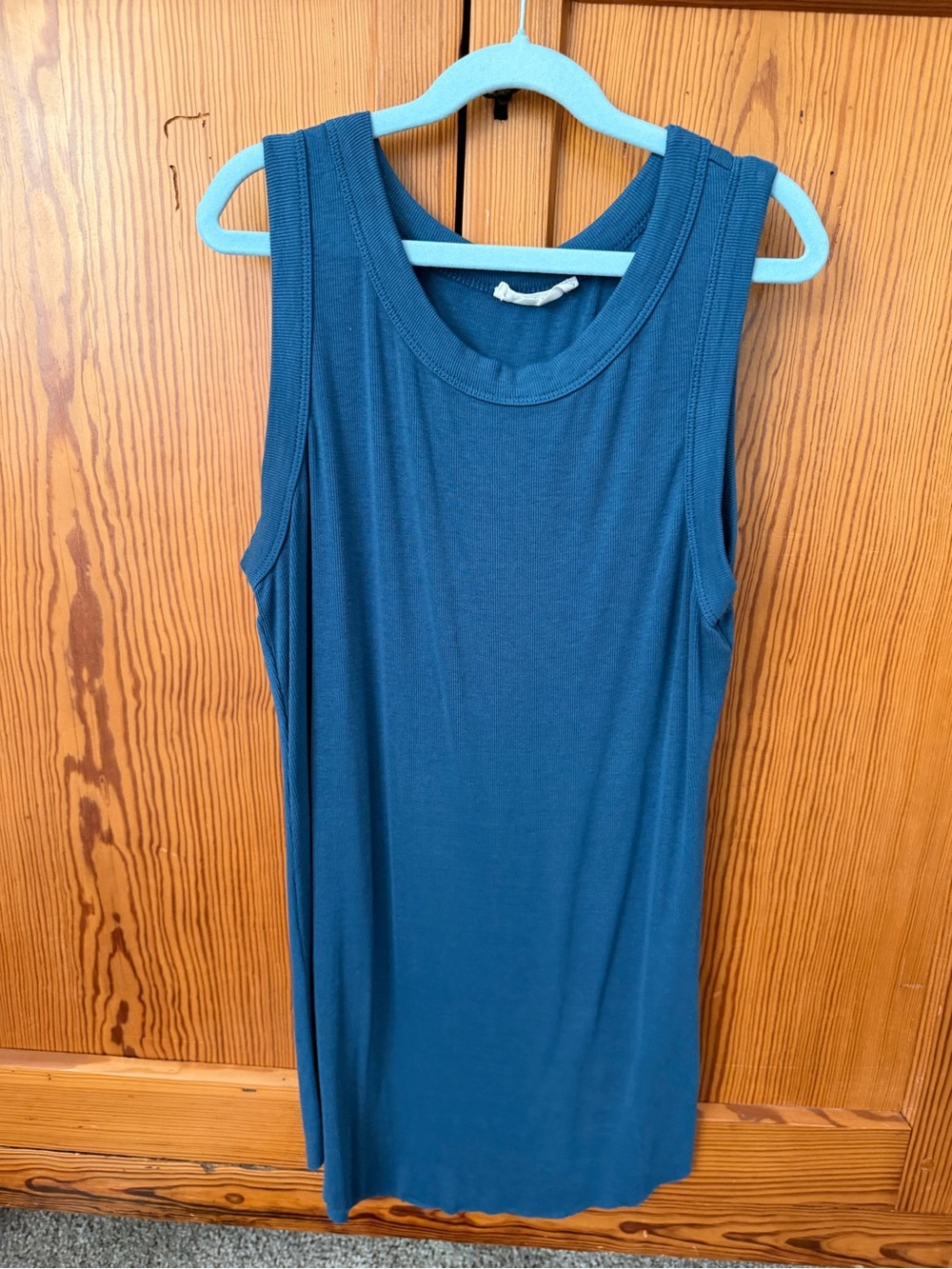 TALULAH Essential Ribbed Tank Top in Blue